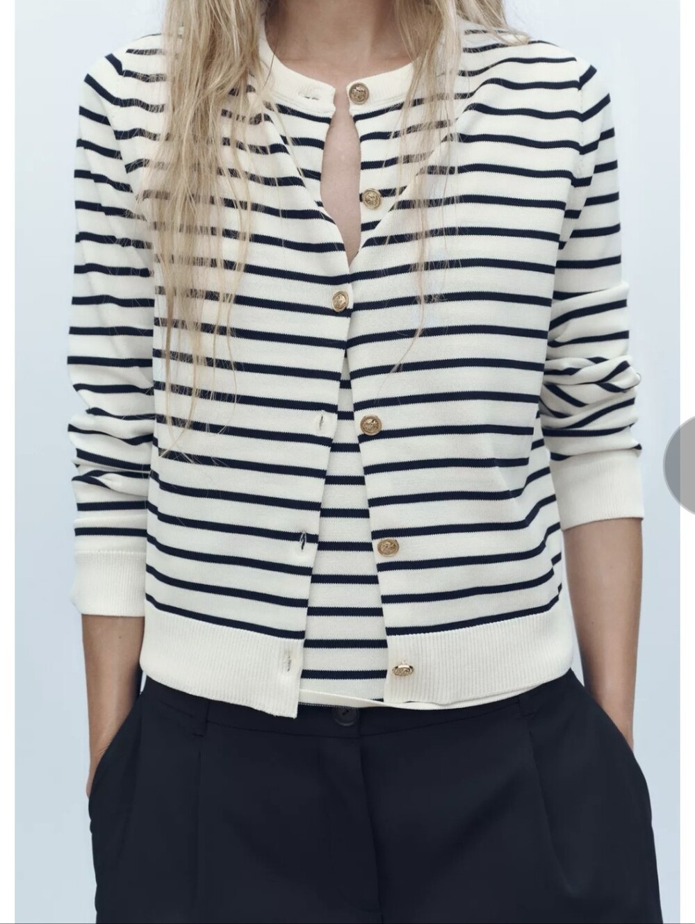 Zara STRIPED CARDIGAN(M) - Picture 2 of 6